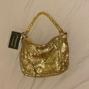 Elegant Gold Sequin Shoulder Bag